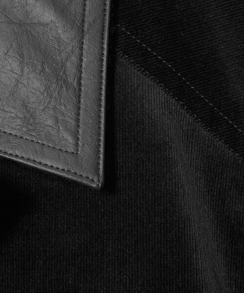 ATTISESSION(アティセッション)の「<ATTISESSION>CORD×レザーライク ジャケット(テーラードジャケット・レディース・オリーブ/ブラック・38/36)」の11枚目の写真