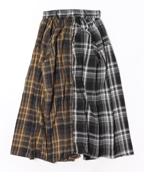 mililopiulu(ミリロピュール)の「mililopiulu/ミリロピュール DOUBLE PLAID SHIRTS SKIRT(スカート・レディース・グリーン/ブラック・FREE)」の1枚目の写真