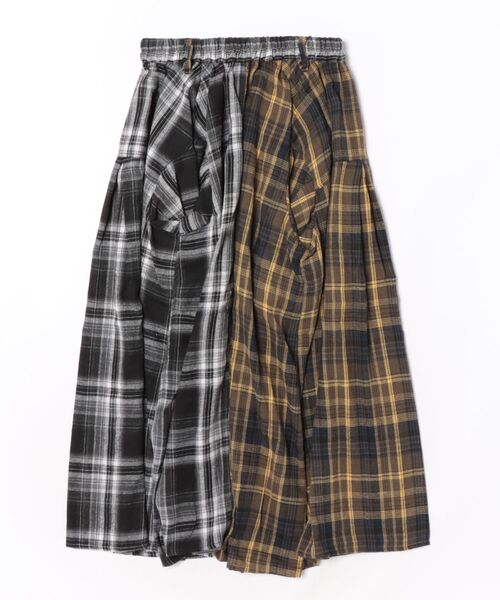 mililopiulu(ミリロピュール)の「mililopiulu/ミリロピュール DOUBLE PLAID SHIRTS SKIRT(スカート・レディース・グリーン/ブラック・FREE)」の3枚目の写真