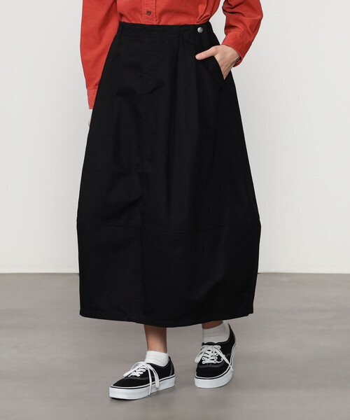 DANTON(ダントン)の「DANTON | バックサテン コクーンスカート WOMEN(スカート・レディース・ベージュ/ブラック・36)」の1枚目の写真