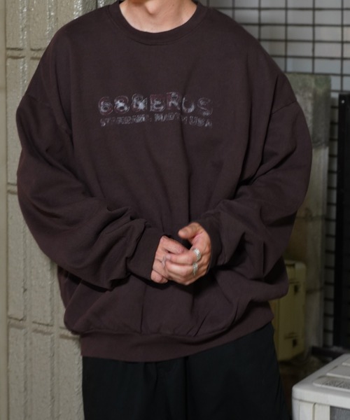 68&brothers(シックスティエイトアンドブラザーズ)の「68&BROTHERS / VINTAGE LOGO CREWNECK SWEAT(スウェット・メンズ・ブラック/キャメル/ダークブラウン・LARGE/X-LARGE/MEDIUM)」の15枚目の写真
