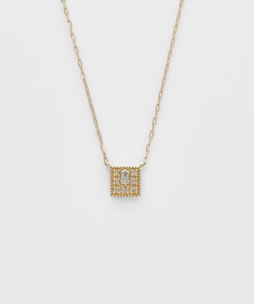 N　agete ネックレス ゴールドカラー　k10 箱付き セール】《Limited Edition》K10ダイヤモンドネックレス（0.06ct
