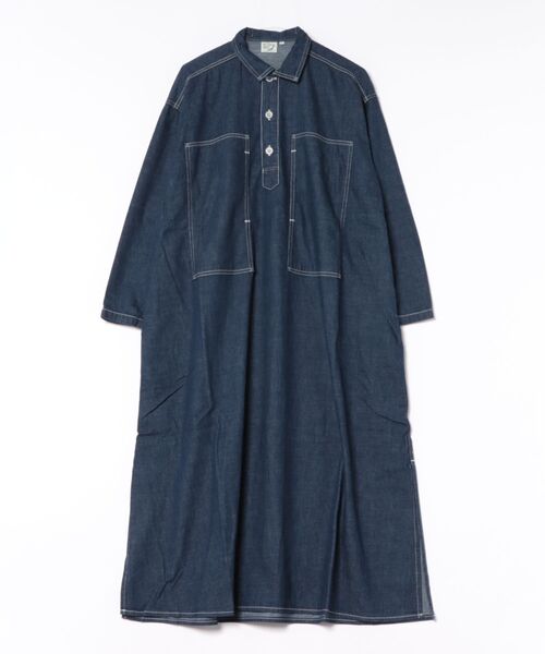 Bshop(ビショップ)の「orSlow | PULLOVER DENIM DRESS(ワンピース・レディース・インディゴブルー・1)」の1枚目の写真