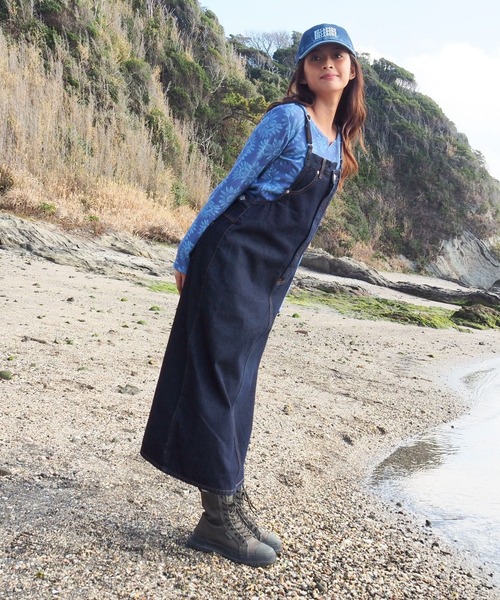 BILLABONG(ビラボン)の「BILLABONG ウィメンズ DENIM JUMPER SKIRT スカート 【2026年秋冬モデル】/ ビラボンロングデニムジャンスカ(ジャンパースカート))(スカート・レディース・ブラック/ブルー/インディゴブルー・MEDIUM/SMALL)」の2枚目の写真