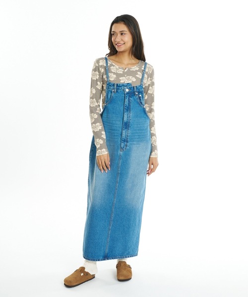 BILLABONG(ビラボン)の「BILLABONG ウィメンズ DENIM JUMPER SKIRT スカート 【2026年秋冬モデル】/ ビラボンロングデニムジャンスカ(ジャンパースカート))(スカート・レディース・ブラック/ブルー/インディゴブルー・MEDIUM/SMALL)」の17枚目の写真