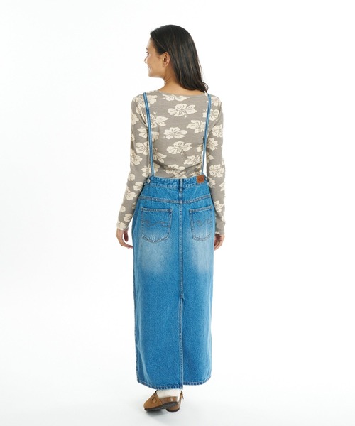 BILLABONG(ビラボン)の「BILLABONG ウィメンズ DENIM JUMPER SKIRT スカート 【2026年秋冬モデル】/ ビラボンロングデニムジャンスカ(ジャンパースカート))(スカート・レディース・ブラック/ブルー/インディゴブルー・MEDIUM/SMALL)」の18枚目の写真