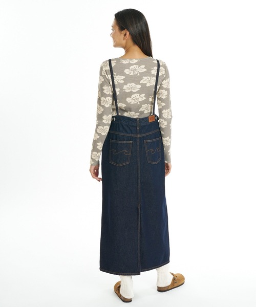 BILLABONG(ビラボン)の「BILLABONG ウィメンズ DENIM JUMPER SKIRT スカート 【2026年秋冬モデル】/ ビラボンロングデニムジャンスカ(ジャンパースカート))(スカート・レディース・ブラック/ブルー/インディゴブルー・MEDIUM/SMALL)」の16枚目の写真