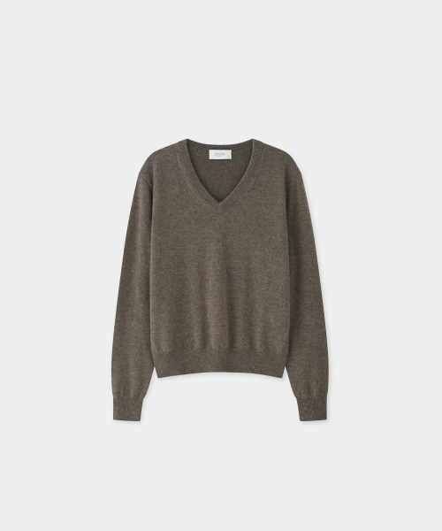 J'RIUM（ジェイリウム）の「カシミヤブレンド エッセンシャル Vネックニット ブラウン（ニット/セーター・メンズ・その他・SMALL/M/L/X-LARGE）」の2枚目の写真