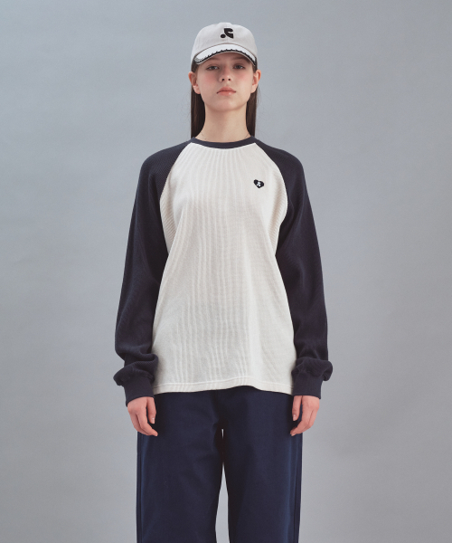Rest&Recreation(レストアンドレクリエーション)の「HEART LOGO WAFFLE LONG SLEEVE - CREAM(Tシャツ/カットソー・レディース・その他・SMALL/LARGE)」の1枚目の写真