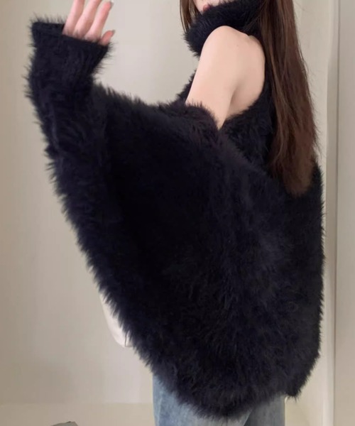 deux amour(ドゥーザムール)の「シャギーヤーンハイネックノースリ短丈トップス+ボレロ(その他トップス・レディース・ホワイト/グレー/レッド/ブラック・FREE)」の14枚目の写真