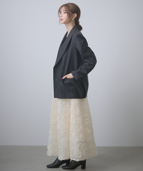 AND COUTURE（アンドクチュール）の「ダブルテーラードジャケット（テーラードジャケット・レディース・カーキ/チャコールグレー/ブラック・SMALL/MEDIUM）」の9枚目の写真
