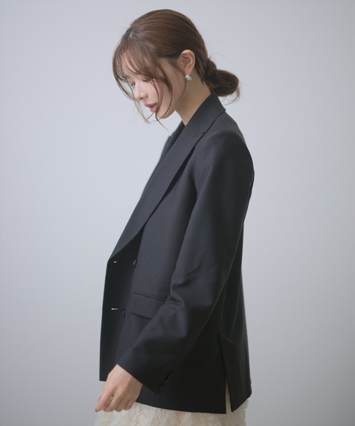 AND COUTURE（アンドクチュール）の「ダブルテーラードジャケット（テーラードジャケット・レディース・カーキ/チャコールグレー/ブラック・SMALL/MEDIUM）」の15枚目の写真