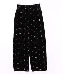 TICCA | ベロアフラワーエンブロイダリーパンツ
