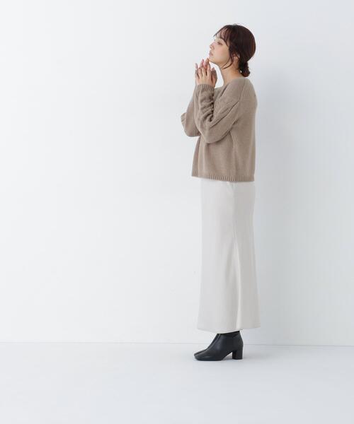 NATURAL BEAUTY BASIC（ナチュラルビューティーベーシック）の「袖ケーブルニット（ニット/セーター・レディース・ベージュ/ライトグリーン/ブラウン・FREE）」の11枚目の写真