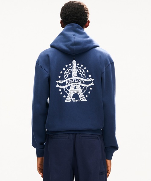 KENZO(ケンゾー)の「KENZO EIFFEL TOWER DESIGN CLASSIC ZIP UP HOODIE(パーカー・メンズ・ブルー系その他・MEDIUM/LARGE/SMALL)」の6枚目の写真
