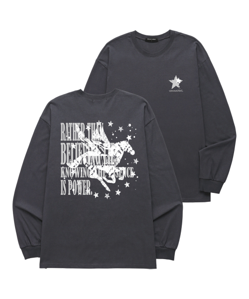 VANNWORKS(バンワークス)の「2STAR HORSE ロングスリーブ (VLS0230) チャコール(Tシャツ/カットソー・レディース・その他・SMALL/MEDIUM/LARGE/X-LARGE/XX-LARGE)」の1枚目の写真