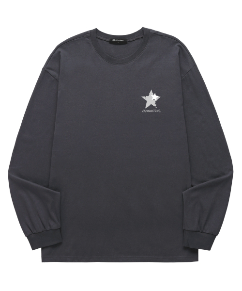 VANNWORKS(バンワークス)の「2STAR HORSE ロングスリーブ (VLS0230) チャコール(Tシャツ/カットソー・レディース・その他・SMALL/MEDIUM/LARGE/X-LARGE/XX-LARGE)」の2枚目の写真