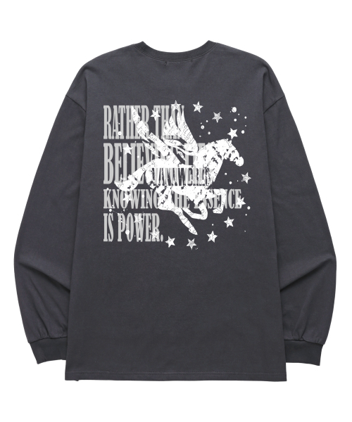 VANNWORKS(バンワークス)の「2STAR HORSE ロングスリーブ (VLS0230) チャコール(Tシャツ/カットソー・レディース・その他・SMALL/MEDIUM/LARGE/X-LARGE/XX-LARGE)」の3枚目の写真