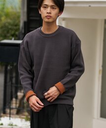 CIAOPANIC TYPY | 【ヨレにくく、お手入れ簡単】【UNISEX】キープシェイプワッフルニットプルオーバー(ニット/セーター)