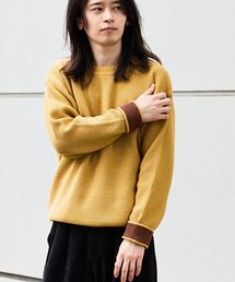 【ヨレにくく、お手入れ簡単】【UNISEX】キープシェイプワッフルニットプルオーバー