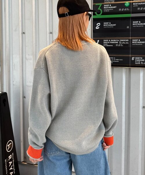 CIAOPANIC TYPY(チャオパニックティピー)の「【ヨレにくく、お手入れ簡単】【UNISEX】キープシェイプワッフルニットプルオーバー(ニット/セーター・メンズ・チャコールグレー/ライトグレー/ネイビー/オレンジ/ブルー/グリーン/マスタード/ホワイト系その他・SMALL/MEDIUM/LARGE/X-LARGE)」の22枚目の写真