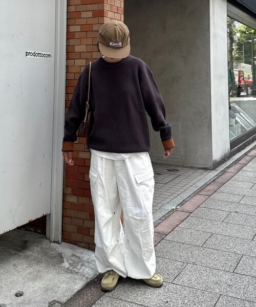 CIAOPANIC TYPY(チャオパニックティピー)の「【ヨレにくく、お手入れ簡単】【UNISEX】キープシェイプワッフルニットプルオーバー(ニット/セーター・メンズ・チャコールグレー/ライトグレー/ネイビー/オレンジ/ブルー/グリーン/マスタード/ホワイト系その他・SMALL/MEDIUM/LARGE/X-LARGE)」の16枚目の写真