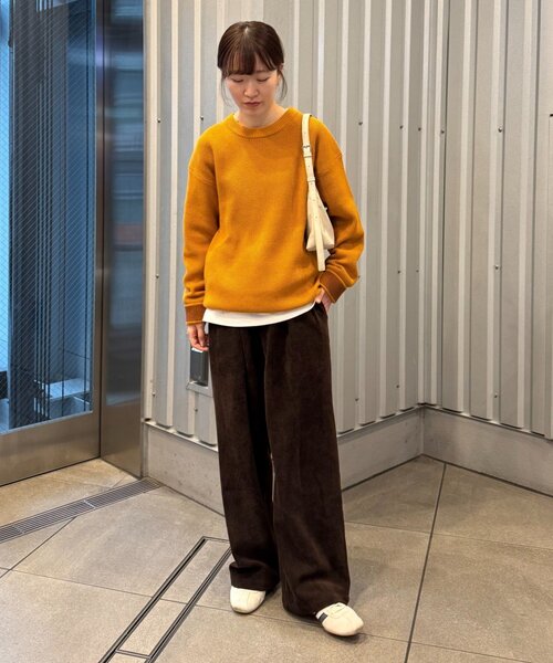 CIAOPANIC TYPY(チャオパニックティピー)の「【ヨレにくく、お手入れ簡単】【UNISEX】キープシェイプワッフルニットプルオーバー(ニット/セーター・メンズ・チャコールグレー/ライトグレー/ネイビー/オレンジ/ブルー/グリーン/マスタード/ホワイト系その他・SMALL/MEDIUM/LARGE/X-LARGE)」の9枚目の写真