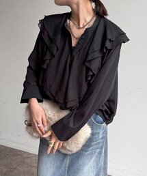 【WEB限定】フリルカラーブラウス