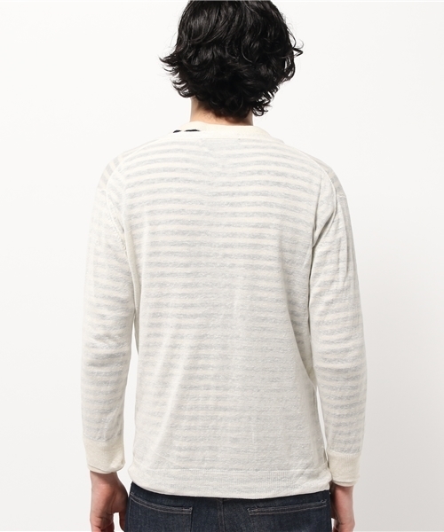 NANO universe（ナノユニバース）の「リネンニットカーディガン 7/S（カーディガン/ボレロ・メンズ・ネイビー/ホワイト/カーキ/グレー/ブラック・SMALL/LARGE/X-LARGE/MEDIUM）」の16枚目の写真