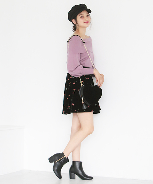 one after another NICE CLAUP（ワンアフターアナザーナイスクラップ）の「オフショルニット（ニット/セーター・レディース・ピンク/レッド/アイボリー/ブラック/サックスブルー・FREE）」の17枚目の写真