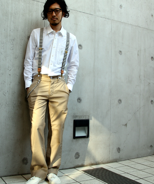 BEAMS（ビームス）の「HAPPY BOUNCE / ボーダーサスペンダーY型