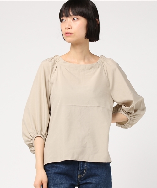 Honeys（ハニーズ）の「ボリューム袖ブラウス（シャツ/ブラウス・レディース・アイボリー/ブラック/カーキ/ピンク/ミント/ベージュ・M/L）」の5枚目の写真