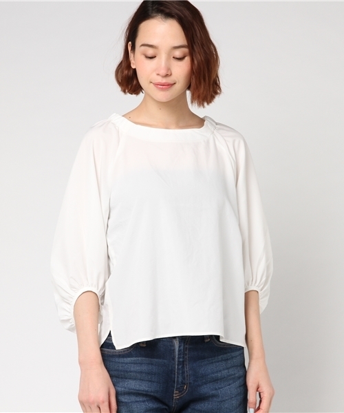 Honeys（ハニーズ）の「ボリューム袖ブラウス（シャツ/ブラウス・レディース・アイボリー/ブラック/カーキ/ピンク/ミント/ベージュ・M/L）」の7枚目の写真