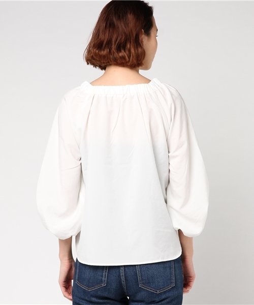 Honeys（ハニーズ）の「ボリューム袖ブラウス（シャツ/ブラウス・レディース・アイボリー/ブラック/カーキ/ピンク/ミント/ベージュ・M/L）」の9枚目の写真