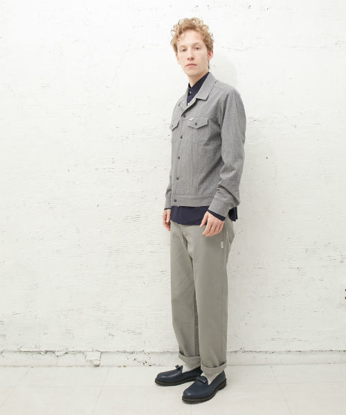 L&HARMONY（エルアンドハーモニー）の「[L&HARMONY / エルアンドハーモニー] シアサッカーGジャン（デニムジャケット・メンズ・グレー/ネイビー・MEDIUM/LARGE）」の15枚目の写真