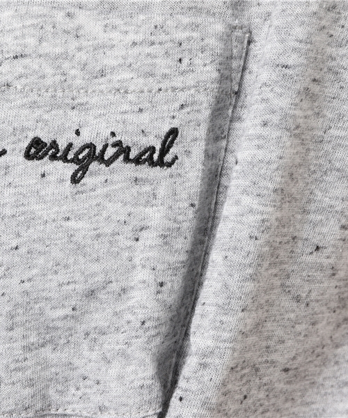 Honeys（ハニーズ）の「ポケット付Ｔシャツ（Tシャツ/カットソー・レディース・イエロー/杢グレー/オフホワイト/ブルー/ブラック/ホワイト×レッド・L/M）」の14枚目の写真