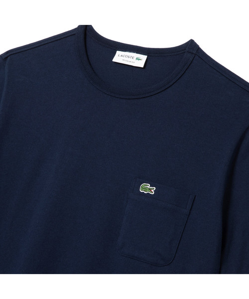 【関税送料込!!★正規品】LACOSTE ベーシックTシャツ ベーシッククルーネックポケットTシャツ (半袖)（Tシャツ