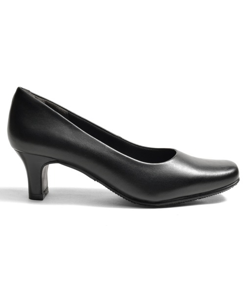 LUGG NAGG(ラグナグ)の「【Le son/ル ソン】牛革 カウレザースクエアパンプス(ミドルヒール)(パンプス・レディース・ブラック・21.5/22/22.5/23/23.5/24/24.5/25/26/25.5)」の5枚目の写真