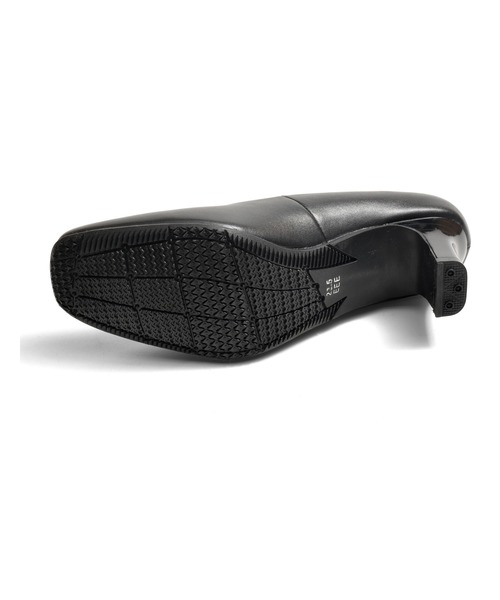 LUGG NAGG(ラグナグ)の「【Le son/ル ソン】牛革 カウレザースクエアパンプス(ミドルヒール)(パンプス・レディース・ブラック・21.5/22/22.5/23/23.5/24/24.5/25/26/25.5)」の3枚目の写真