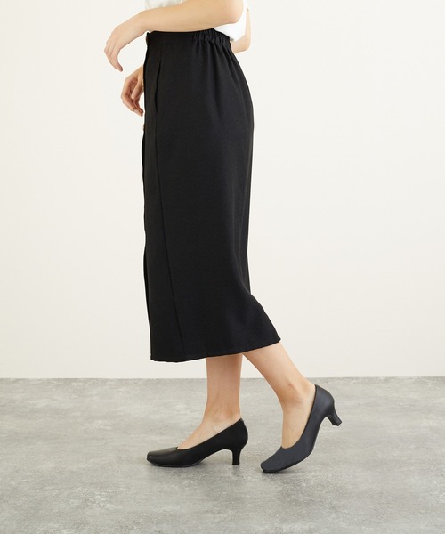LUGG NAGG(ラグナグ)の「【Le son/ル ソン】牛革 カウレザースクエアパンプス(ミドルヒール)(パンプス・レディース・ブラック・21.5/22/22.5/23/23.5/24/24.5/25/26/25.5)」の11枚目の写真