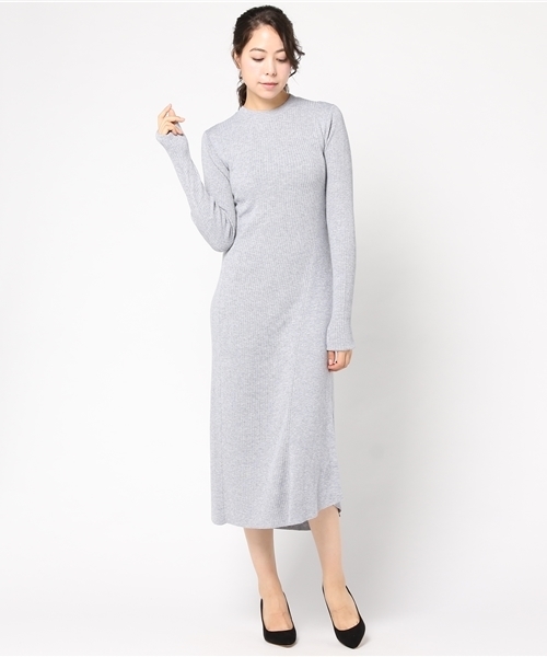 Emma Taylor（エマテイラー）の「ニットリブフレアーワンピース（ワンピース・レディース・グレー/ブルー/ネイビー・FREE）」の13枚目の写真