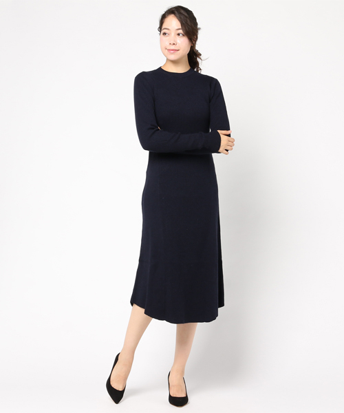 Emma Taylor（エマテイラー）の「ニットリブフレアーワンピース（ワンピース・レディース・グレー/ブルー/ネイビー・FREE）」の12枚目の写真