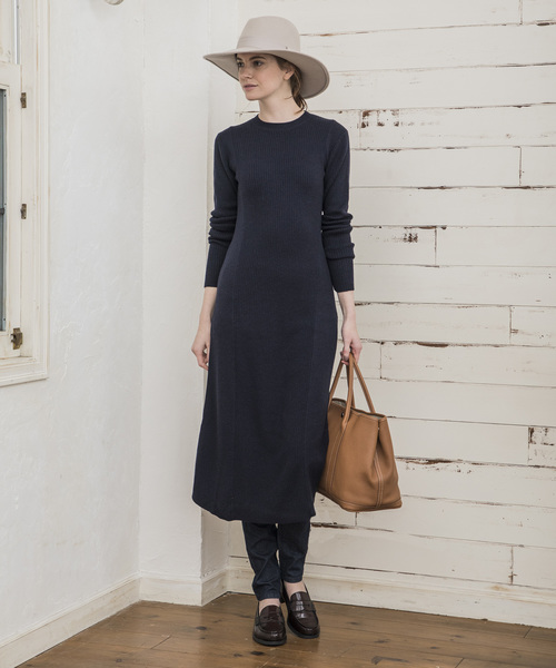 Emma Taylor（エマテイラー）の「ニットリブフレアーワンピース（ワンピース・レディース・グレー/ブルー/ネイビー・FREE）」の11枚目の写真