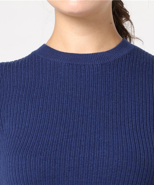 Emma Taylor（エマテイラー）の「ニットリブフレアーワンピース（ワンピース・レディース・グレー/ブルー/ネイビー・FREE）」の7枚目の写真