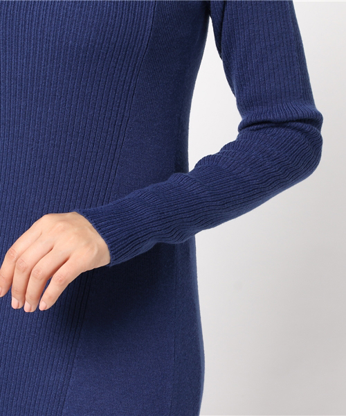 Emma Taylor（エマテイラー）の「ニットリブフレアーワンピース（ワンピース・レディース・グレー/ブルー/ネイビー・FREE）」の8枚目の写真