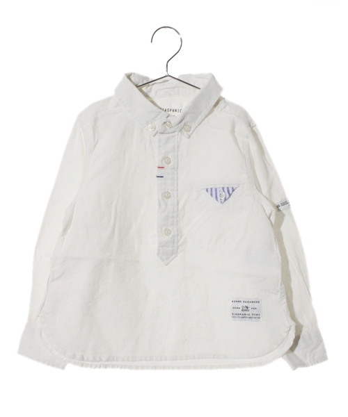 CIAOPANIC TYPY（チャオパニックティピー）の「KID'S コットンリネンプルオーバーシャツ（シャツ/ブラウス・キッズ・チェック/ホワイト/ブルー/イエロー/その他・85/105/120）」の2枚目の写真