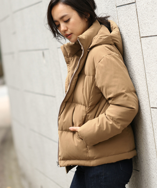 laboratory work（ラボラトリーワーク）の「フレンチダウンコート（ダウンジャケット/コート・レディース・ブラック/ベージュ/カーキ・MEDIUM）」の10枚目の写真