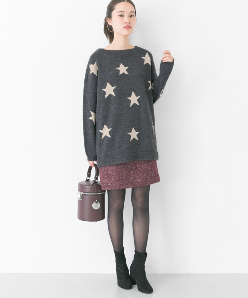 URBAN RESEARCH(アーバンリサーチ)の「【WEB限定】スターモチーフニット(ニット/セーター・レディース・グレー/ベージュ・FREE)」の17枚目の写真