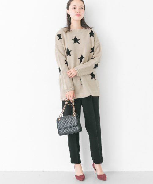 URBAN RESEARCH(アーバンリサーチ)の「【WEB限定】スターモチーフニット(ニット/セーター・レディース・グレー/ベージュ・FREE)」の12枚目の写真