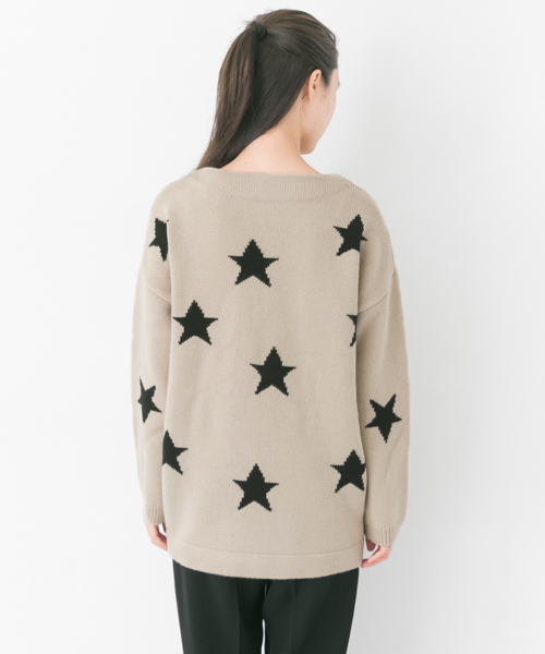 URBAN RESEARCH(アーバンリサーチ)の「【WEB限定】スターモチーフニット(ニット/セーター・レディース・グレー/ベージュ・FREE)」の18枚目の写真